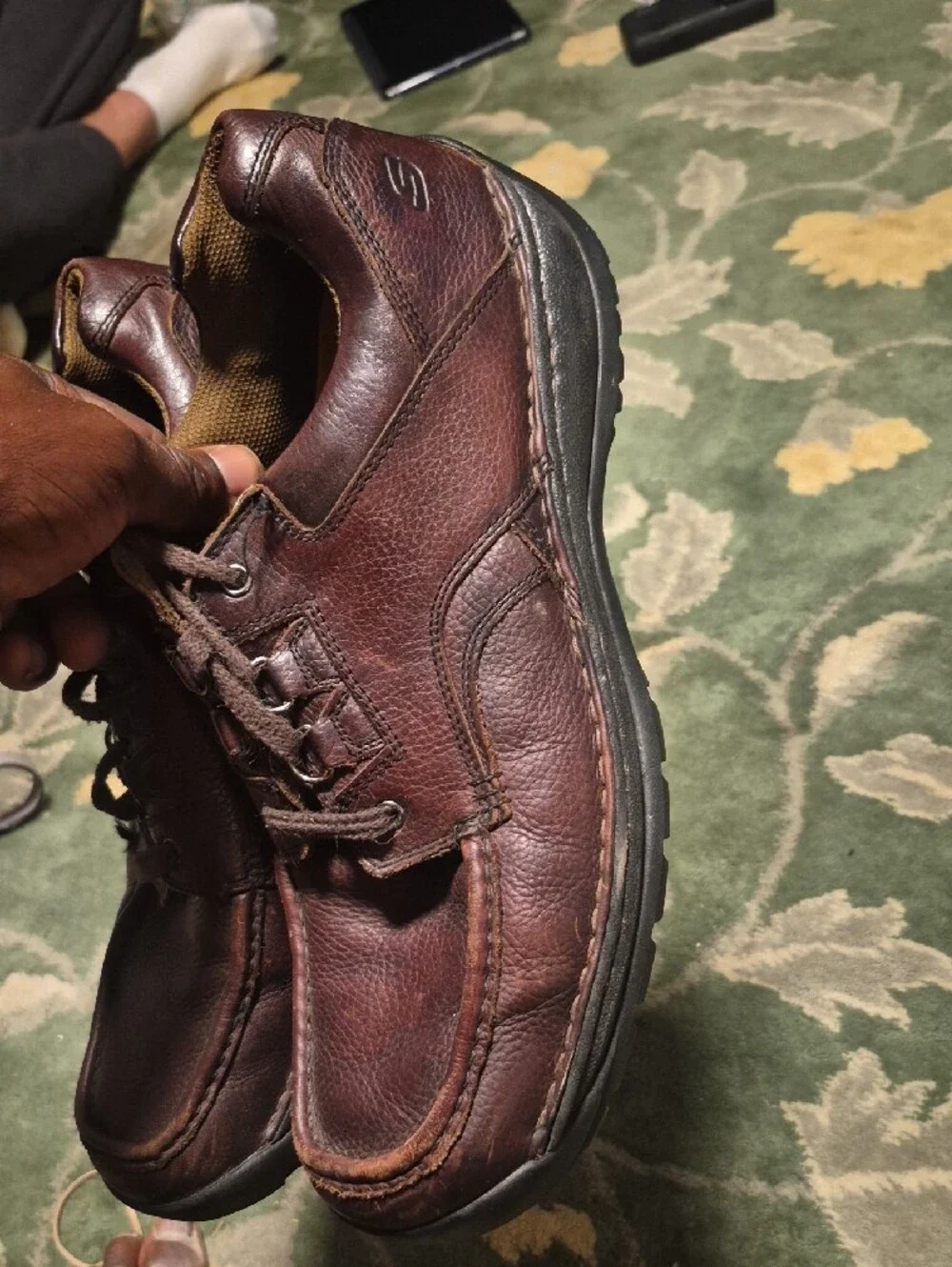 Skechers Men's Dark Brown Leather Chukka Lace-Up Boots